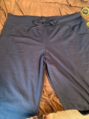 Athletic Works Navy Pull-On Lounge Pants with Logo